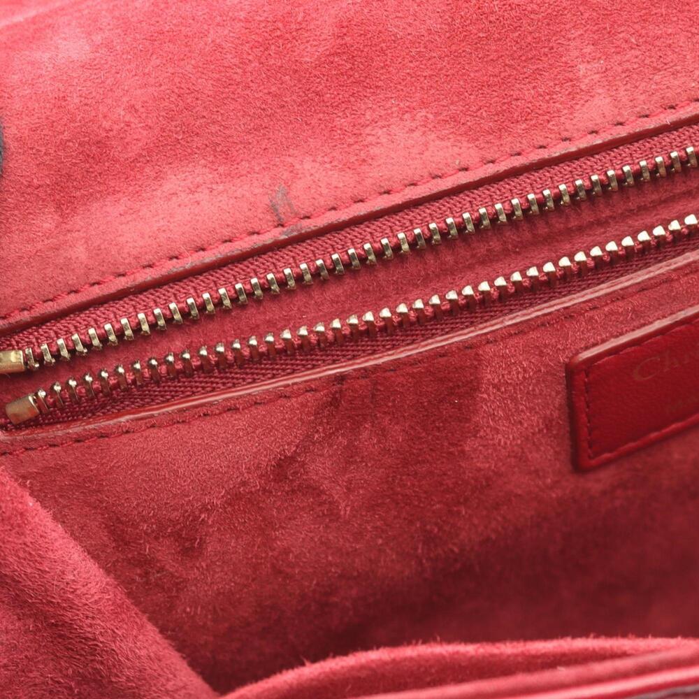 CHRISTIAN DIOR Red Leather Shoulder Bag - Picture 5 of 9